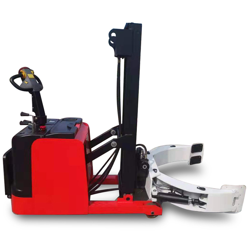 Full Electric Rotating Roller Clamp Paper Roll Stacker 1000kg 1.6m Automatic Lift